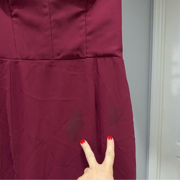 Amanda Uprichard Red Maroon Burgundy Formal Cocktail Maxi Strapless Dress Small - Picture 4 of 8